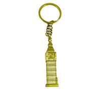 SELVFZ Porte-clés britannique en métal avec bus, cabine téléphonique, boîte aux lettres, porte-clés horloge pour diverses occasions