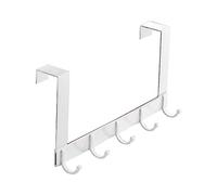 SELVFZ Porte-manteau en aluminium à 5/6 crochets pour porte d'entrée, chambre à coucher, cuisine, accessoires de porte, cintre pour chambre à coucher, salle de bain, porte arrière