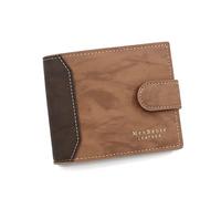 SELVFZ Portefeuille pour homme en cuir synthétique décontracté à trois volets avec porte-cartes de crédit, poche à monnaie, porte-monnaie, carte de crédit pour homme