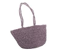 SELVFZ Sac fourre-tout en paille de grande capacité, sac à bandoulière pour la plage, les vacances en plein air, sac à main pour femme, a
