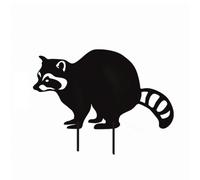 SELVFZ Sculpture de jardin sur piquet de couleur noire, résistante aux intempéries, décoration de cour pour extérieur, décoration d'allée, insert en métal