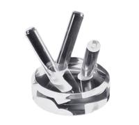 SELVFZ Support de baseball à trois pieds de 5/7 cm de haut avec base ronde transparente - Petit présentoir de souvenirs pour décoration de magasin de maison avec base en bois