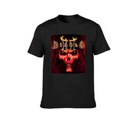 SELVFZAT Diablo 2 Game Poster Blizzard Mens T-Shirt Casual Cotton Tees Tops Black 3XL