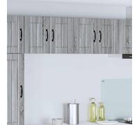 Selvicoly Armoire murale Lucca gris Sonoma 60 x 31 x 40 cm en bois pour cuisine, rangement, tiroir, étagère, idéale pour salle à manger, garde-manger, vitrine, décoration moderne