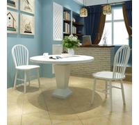 Selvicoly Lot de 2 chaises de salle à manger blanches en bois massif en hévéa, empilables, ergonomiques, confortables, design moderne pour cuisine, salle à manger, salon, avec rembourrage et dossier