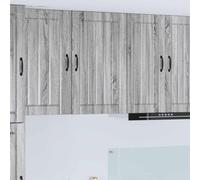 Selvicoly Lucca Armoire murale gris sonoma 50 x 31 x 80 cm en bois pour espace de rangement, buffet moderne, vaisselle, vitrine, plan de travail, rangement et utilisation polyvalente dans la cuisine