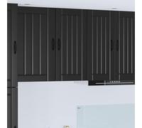 Selvicoly Lucca Armoire murale noire 40 x 31 x 80 cm Commode de cuisine en bois avec espace de rangement, vitrine moderne, buffet robuste pour salle à manger, armoire inférieure pratique, armoire
