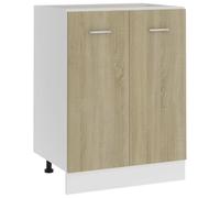 Selvicoly Lyon Meuble bas en chêne Sonoma 60 x 46 x 81,5 cm Armoire de cuisine commode buffet vitrine avec espace de rangement et étagère pour cuisine, salle à manger, garde-manger