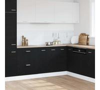 Selvicoly Meuble bas en chêne noir - 60 x 46 x 81,5 cm - Meuble de cuisine pour rangement et espace de rangement, vitrine, commode, buffet, buffet, armoire haute, garde-manger pour salle à manger