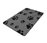 Selvotran Tapis d'alimentation pour Animaux en Terre de diatomée, Tapis pour Chien à Motif de Pattes, Surface déperlante Facile à Nettoyer, séchage Rapide, protège Le Sol, pour Chats et Chiens
