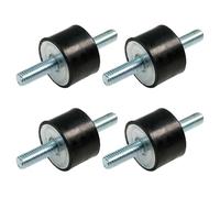 Selyse 4x Silent Bloc, Plots Anti-Vibration en Caoutchouc, Amortisseur de Vibrations avec Double Extrémités Vis, Isolateurs pour Compresseur d'Air, Moteurs, Pompes à Eau (VV M8*23/30 * 20mm)