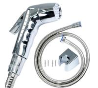 Selyse Ensemble de douchette chromé pour bidet avec pommeau de douche ABS 1/2", interrupteur de pause ON/OFF, tuyau de 1,5 m et crochet
