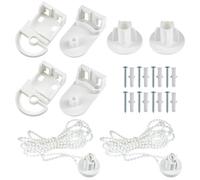 Selyse Lot de 2 ferrures de store 25 mm avec supports de serrage, support de chaîne et vis pour fenêtres, stores et stores vénitiens, pièces de rechange pour dômes de store et stores occultants