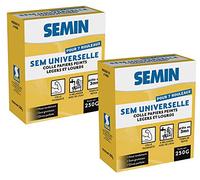 Lot de 2 colles en poudre pour papiers peints légers et lourds Semin Sem-Universelle - boite 250 g