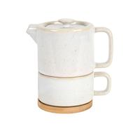 Sema - Théière égoiste avec filtre inox - Nordika écru 45cl + 25cl - SEMA