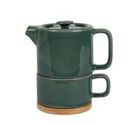 Sema - Théière égoiste avec filtre inox - Nordika émeraude 45cl + 25cl - SEMA