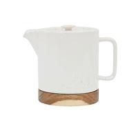 Sema - Théière Nordika en Grès Blanc 1,15 L Filtre Inox - SEMA