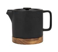 Sema - THEIERE NORDIKA en GRES Noir Mat 0,7 L Filtre INOX