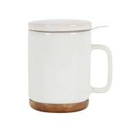 Sema - Tisanière Nordika en Grès Blanc 45 cl Filtre Inox - SEMA