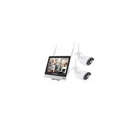 Semac kit 2x cameras pro vidéo surveillance full hd 1080p avec ecran 12" 30cm sans fil G