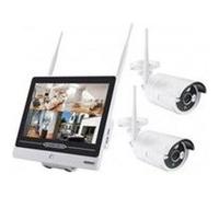 Semac kit 2x cameras pro vidéo surveillance full hd 1080p avec ecran 12" 30cm sans fil G
