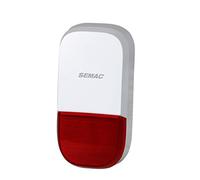 SEMAC - Sirène extérieure sans Fil 120dB,433MHz,Alimentation sur Secteur,Voyant LED,Contact Anti-Sabotage