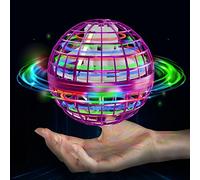 semai Balle volante RVB Boomerang Jouet cadeau pour enfants Rose | Hover Orb Hover Orb, contrôlé à la main et lumière LED, rotation à 360°, rechargeable par USB, cadeau pour garçons et filles
