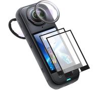 Semaiki Lot de 2 protections d'objectif en verre trempé 9H anti-rayures et protecteurs d’écran pour Insta-360 X5