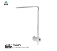 Semaine Aqua support de lumière universel en alliage d'aluminium Aquarium lampe à LED support suspendu planté accessoires d'aquarium L Stand Silver