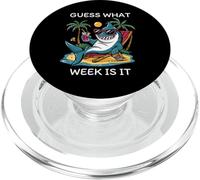 Semaine Cool Shark 2025 : Devinez Quelle Semaine est-ce Funny Shark Lover PopSockets PopGrip pour MagSafe