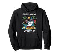 Semaine Cool Shark 2025 : Devinez Quelle Semaine est-ce Funny Shark Lover Sweat à Capuche