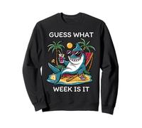 Semaine Cool Shark 2025 : Devinez Quelle Semaine est-ce Funny Shark Lover Sweatshirt