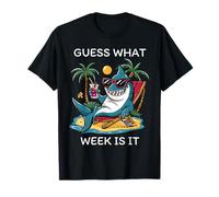 Semaine Cool Shark 2025 : Devinez Quelle Semaine est-ce Funny Shark Lover T-Shirt