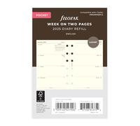 Semaine de poche sur 2 pages coton crème anglais 2025