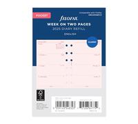Semaine de poche sur 2 pages Rose anglais 2025