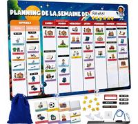 Semainier Enfant Magnetique - Calendrier Enfant Planning Semaine Routine