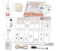 Semainier Enfant Magnétique Planning Semaine Enfant 160 Aimants- Calendrier Éducatif Routine Enfant Dès 3 Ans Tableau Organisation