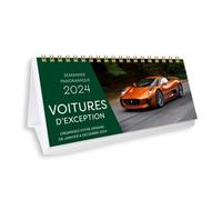 Semainier panoramique Voitures d'exception 2024, une page par jour - Nicolas Dembreville - Editions 365 - relié - Calendrier