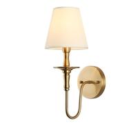 SEMANHUA Applique murale rétro en or brossé, applique murale classique for maison unique avec abat-jour en tissu, E27, décoration intérieure antique de ferme, appliques murales for salon