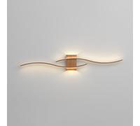 SEMANHUA Appliques à grain de bois Applique murale linéaire moderne à LED vers le haut et vers le bas, applique murale linéaire simple de 35 W, 39 pouces, luminaire mural long de chevet for chambre à