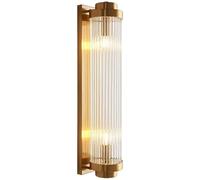 SEMANHUA Artistic Crystal Wall Light Sconce for Living Room and Bedroom - Elegant Alloy Frame Retro Nordic Design(Gold)
