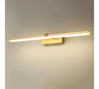 SEMANHUA Gold LED Bathroom Wall Sconce - Minimalist Vanity Mirror Lighting Fixture 3-Color Modes(61CM)