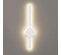 SEMANHUA Nordic Long Strip Wall Sconce - White LED Light for Bedroom, Hallway, and Hotel Room(A(31W))