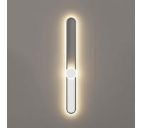 SEMANHUA Nordic Long Strip Wall Sconce - White LED Light for Bedroom, Hallway, and Hotel Room(D(27W))