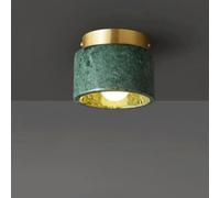 SEMANHUA Plafonnier en marbre minimaliste robuste et durable, abat-jour en marbre vert paon, luminaire de plafond, 1 lumière intérieure, lampe à suspension de style îlot de à tête for bars, restaurant
