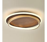 SEMANHUA Plafonniers de couleur noyer chinois Log Balcon Couloir Plafonnier Nordique Ultra-mince Plafonnier Chambre Salon Luminaire Rond Plafonnier Moderne (Size : D: 37CM)