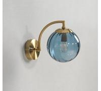 SEMANHUAOZ Applique murale minimaliste nordique - Verre moderne for intérieur, éclairage mural bleu for chambre à coucher, table de chevet, salon, escalier et couloir, E14, 15 cm(Blue Azul)