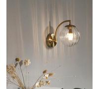 SEMANHUAOZ Applique murale minimaliste nordique - Verre moderne for intérieur, éclairage mural bleu for chambre à coucher, table de chevet, salon, escalier et couloir, E14, 15 cm(Clear)