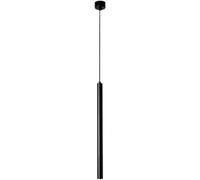 Lot de 3 luminaires suspendus à tube long LED 3 W - Mini lustre cylindrique avec tiges noires, éclairage spot à lumière naturelle for îlot de cuisine, table de chevet, salle à manger, bar, restaurant