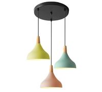 SEMANHUAOZ Suspension E27, lustre de couleur moderne avec 3 abat-jours suspendus, plafonnier de style nordique for chambre, salon et décoration d'ambiance(30cm)